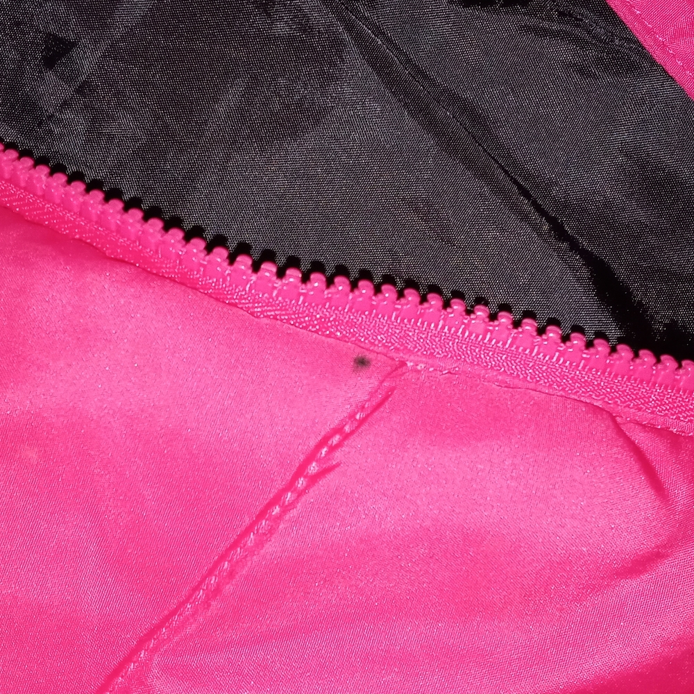 "FADED GLORY" HoT Pink/black zip up vest w/ pockets Size: L 12/14 - Picture 6 of 8